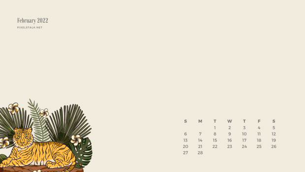 February 2022 calendar wallpaper desktop PC (3).