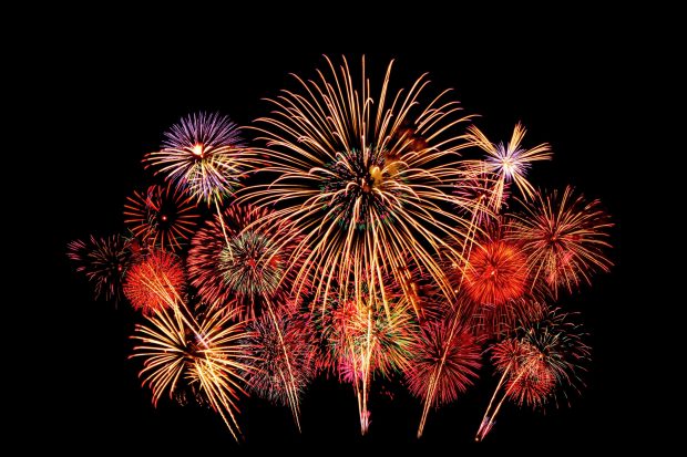 Fireworks Background HD Free download.