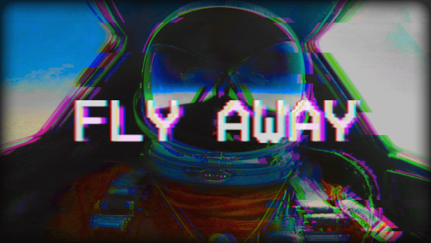 Fly Away Vaporwave Background.