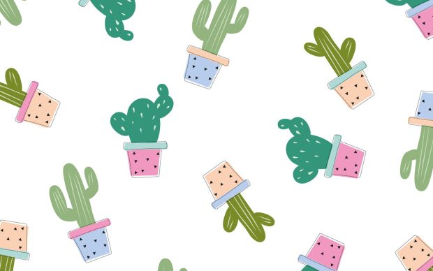 Free Download Cute Cactus Computer Wallpaper HD.