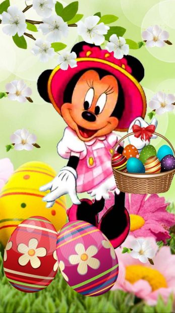 Free Mickey Mouse Easter Art Image.