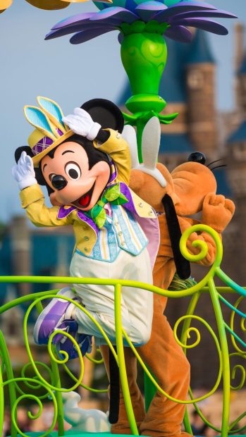 Free Mickey Mouse Easter Wallpaper 2022.