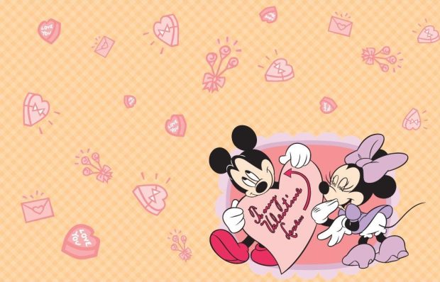 Free Mickey Mouse Valentines Day Wallpaper.
