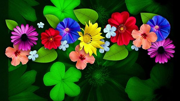 Free download 3D Flower Wallpaper.