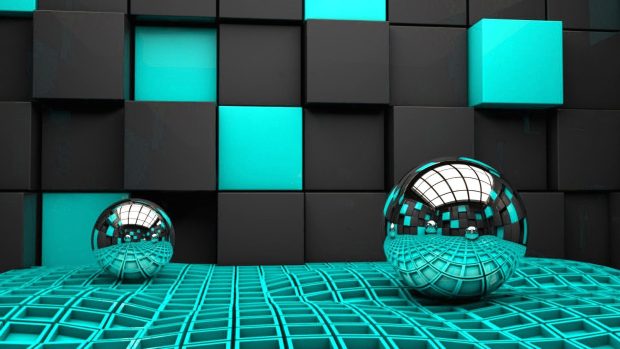 Free download 3D HD Wallpaper Ball Steel.