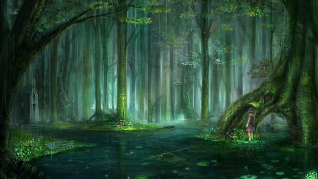Free download Anime Forest Image.