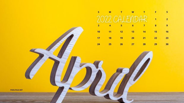 Free download April 2022 Calendar Wallpaper.