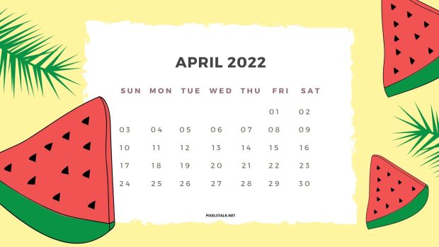 Free download April 2022 Calendar Wallpaper HD.