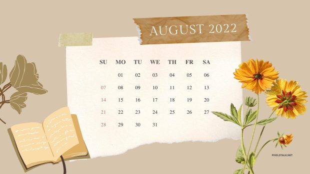 Free download August 2022 Calendar Background.