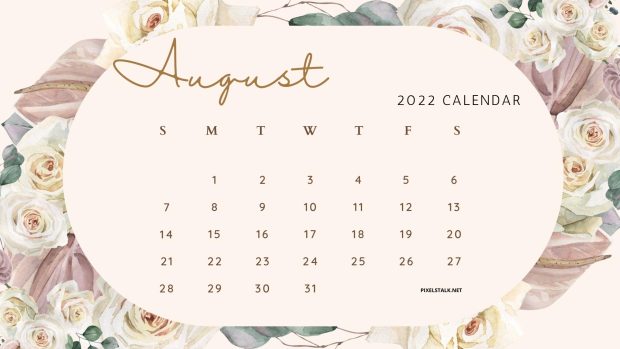 Free download August 2022 Calendar Background HD.