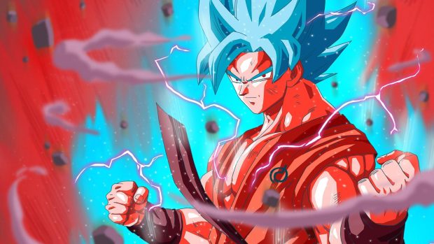 Free download Blue Cool Backgrounds HD Anime Goku Dragonball.
