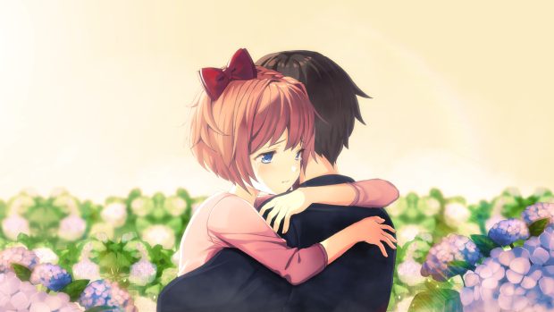 Free download Cute Anime Couple Background.