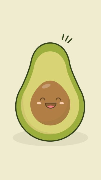 Free download Cute Avocado Wallpaper HD.