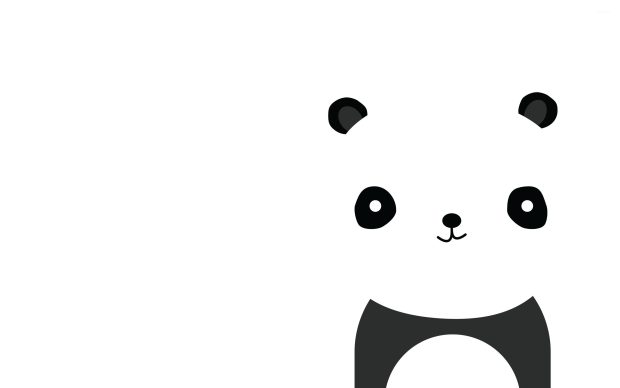Free download Cute Panda Wallpaper HD Black And White.