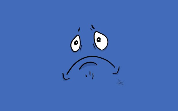 Free download Cute Sad Wallpaper HD Blue.