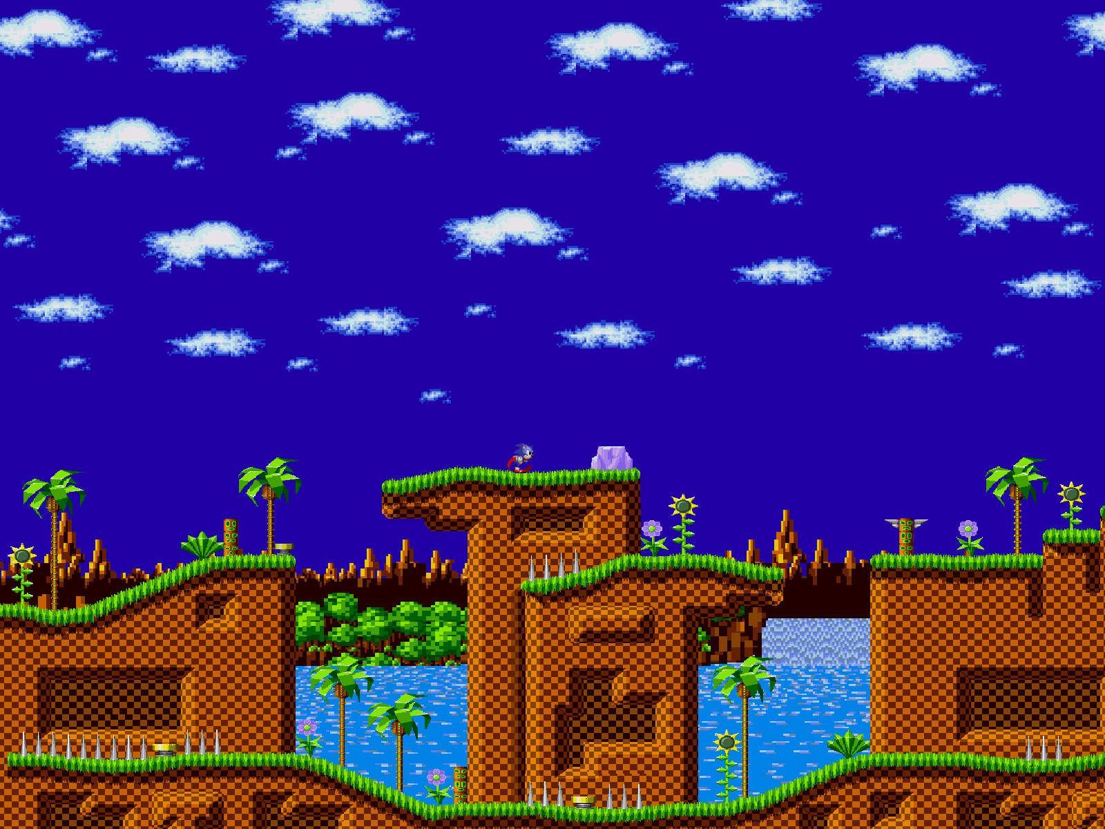 Green Hill Zone HD Backgrounds Free Download 
