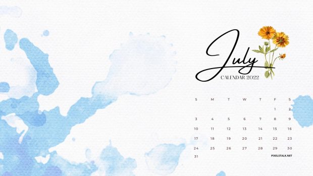 Free download July 2022 Calendar Picture.