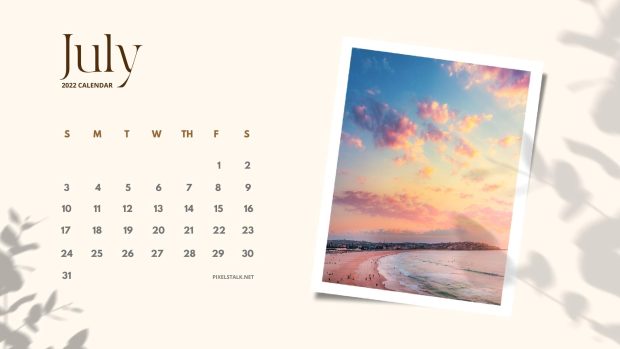 Free download July 2022 Calendar Wallpaper HD.