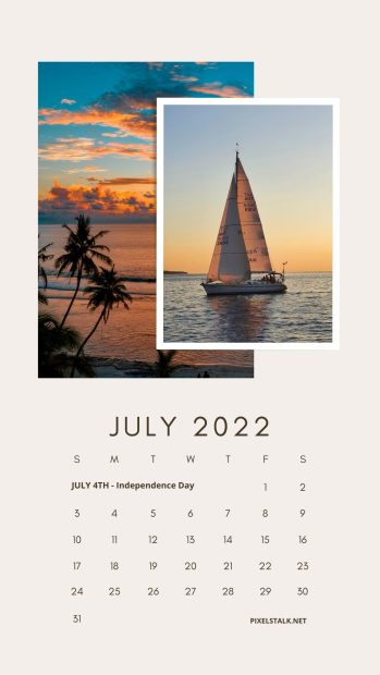 Free download July 2022 Calendar iPhone Wallpaper HD.