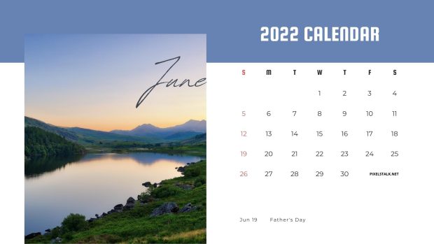 Free download June 2022 Calendar Wallpaper HD.