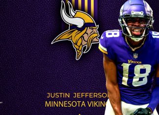 Justin Jefferson 18 HOLOGRAPHIC STICKER  Minnesota Vikings WR NFL  eBay