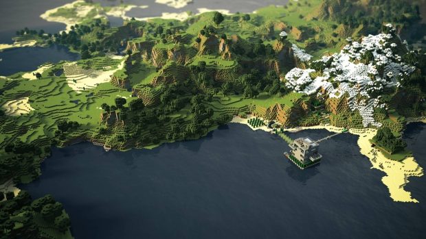 Free download Minecraft Background HD.