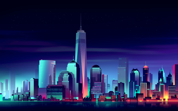 Free download Neon City Wallpaper HD.