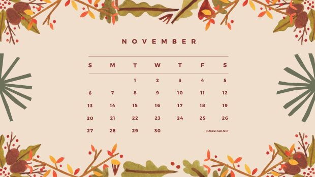 Free download November 2022 Calendar Background HD.