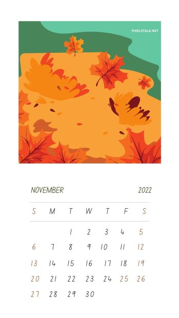 Free download November 2022 Calendar Phone Wallpaper HD.