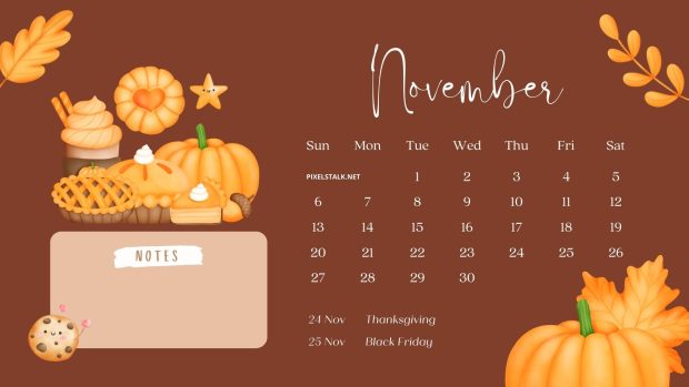 Free download November 2022 Calendar Wallpaper HD.
