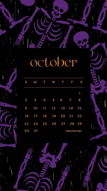 Free download October 2022 Calendar Phone Image.