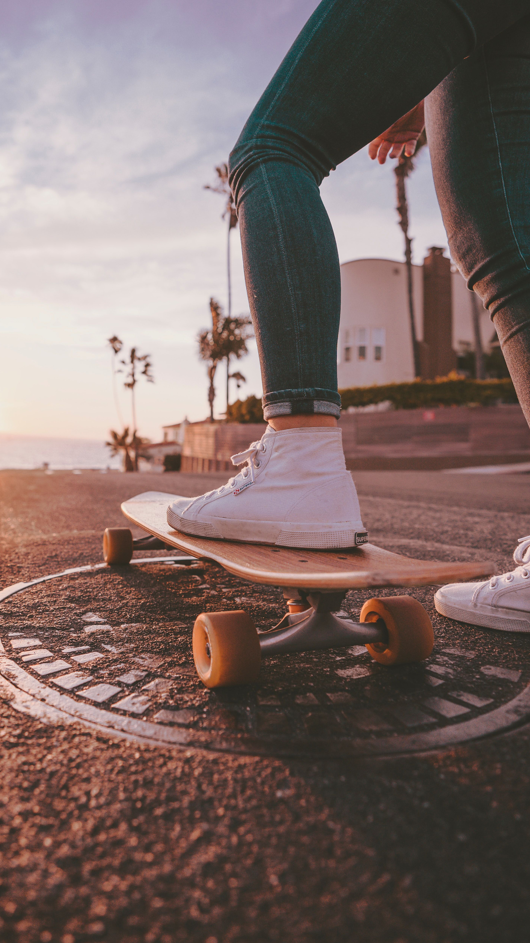 Anime Aesthetic  Standing With Skateboard Wallpaper Download  MobCup