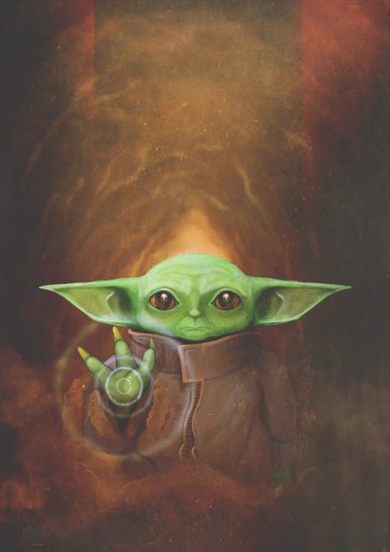 Full HD Baby Yoda Phone Wallpaper.