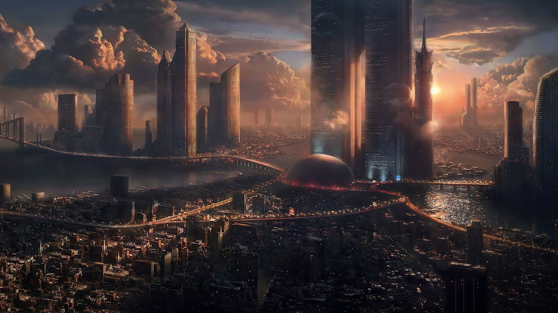 42 HD Future City Wallpaper  WallpaperSafari