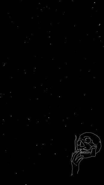 Galaxy Cute Black Wallpaper.