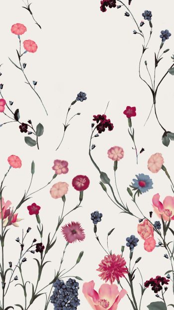 Girly Cute Floral Wallpaper.