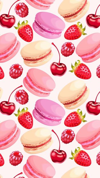 Girly Cute Wallpapers For Iphone Macaron Cake.