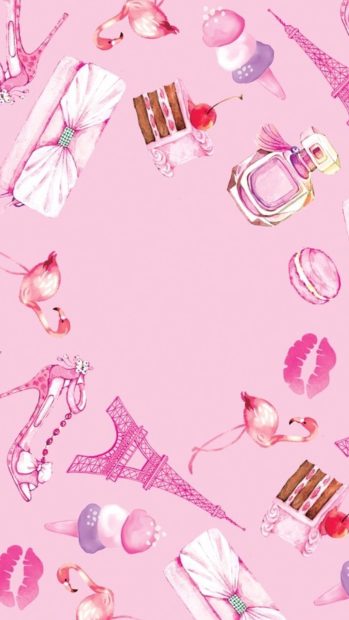 Girly Iphone Cute Wallpaper Aesthetic Pink.