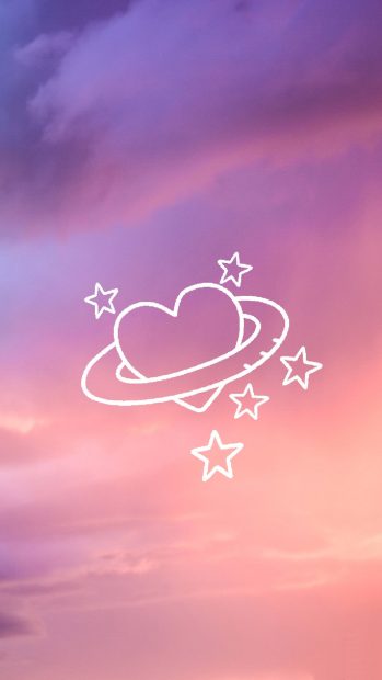 Girly Iphone Cute Wallpaper Minimalist Sky.