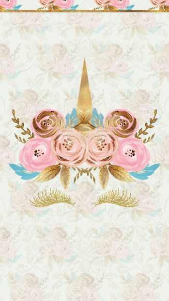 Girly Rose Gold Cute Flower Wallpaper HD.