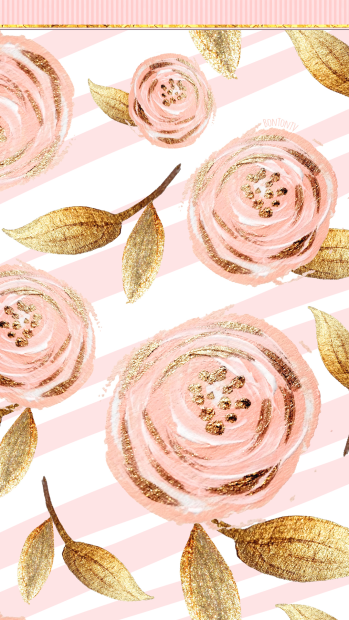 Girly Rose Gold Cute Wallpaper Free Download.