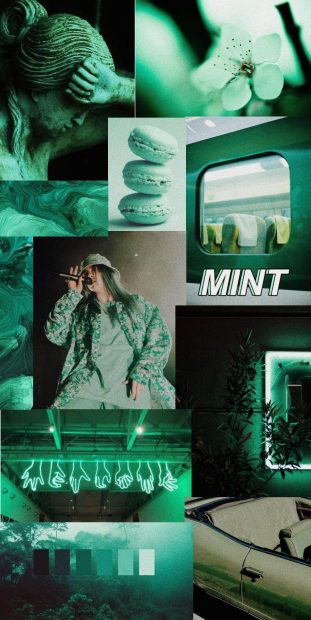 Green Aesthetic Wallpaper HD Billie Eilish.