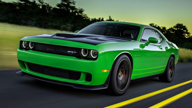 Green Dodge Challenger Wallpaper HD.