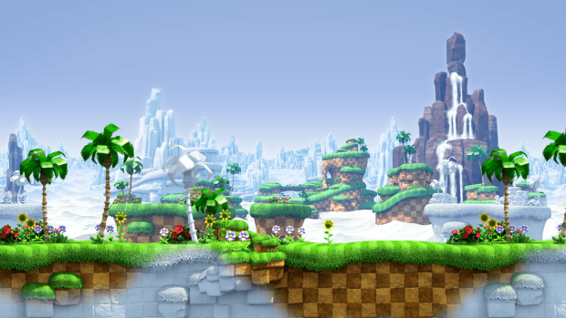 Green Hill Zone Background HD Free download.