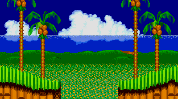 Green Hill Zone Wide Screen Background.