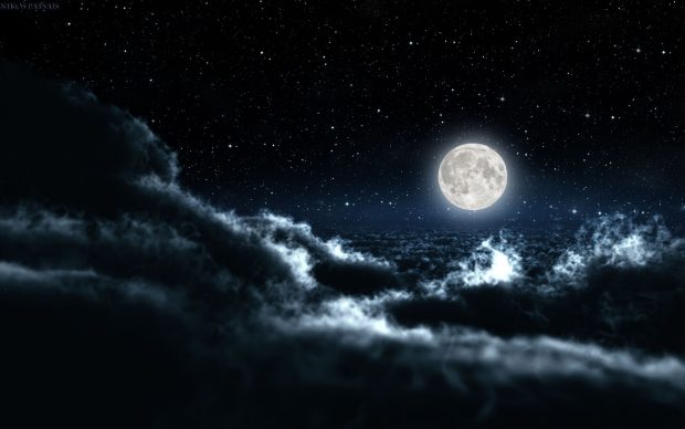 HD Background Aesthetic Moon PC.