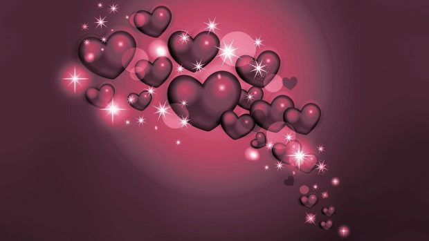 HD Background Hearts.