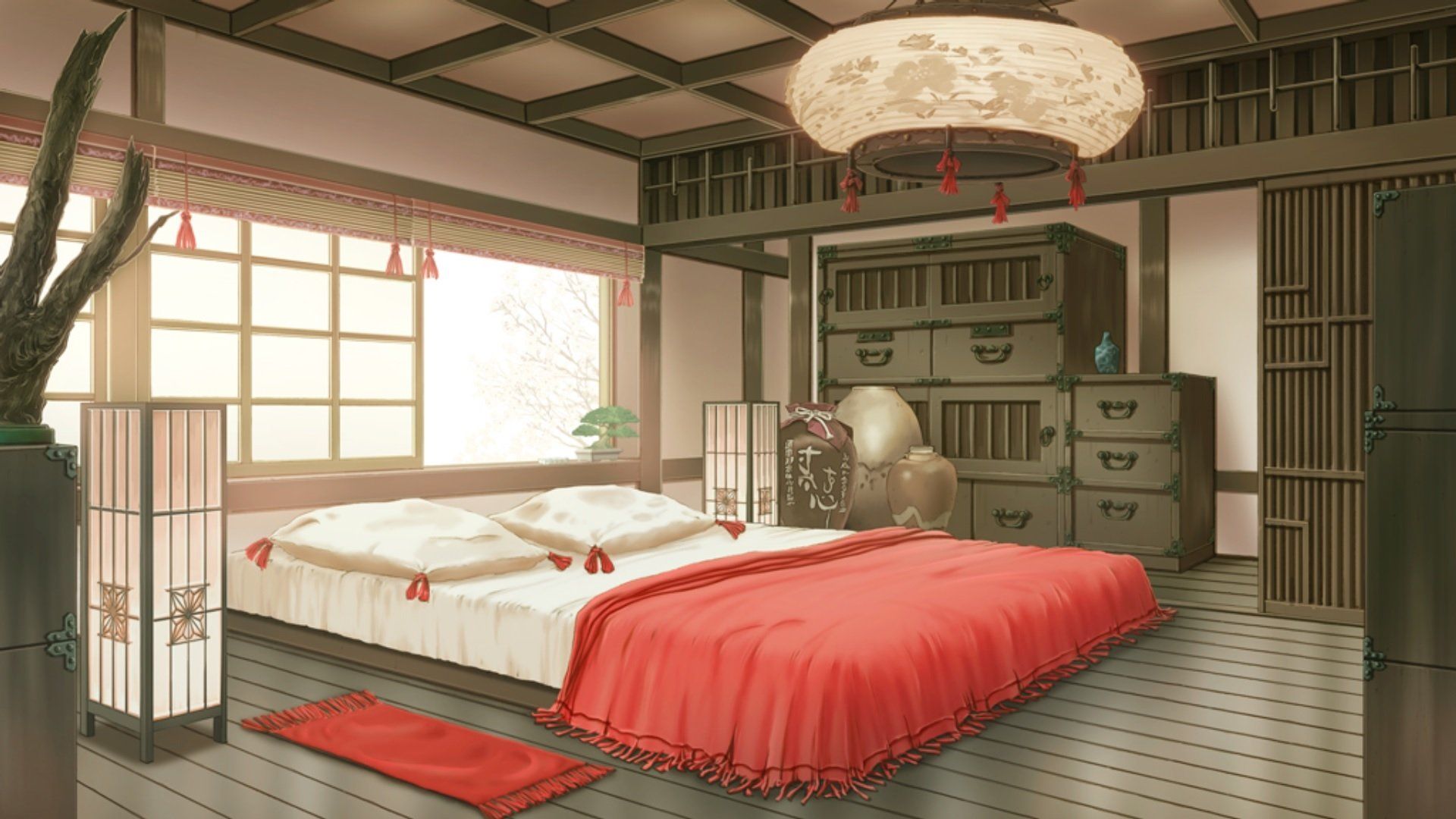 Aesthetic Anime Bedroom Background.