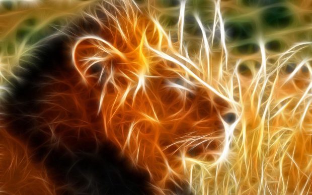 HD Wallpaper 3D Live Lion.