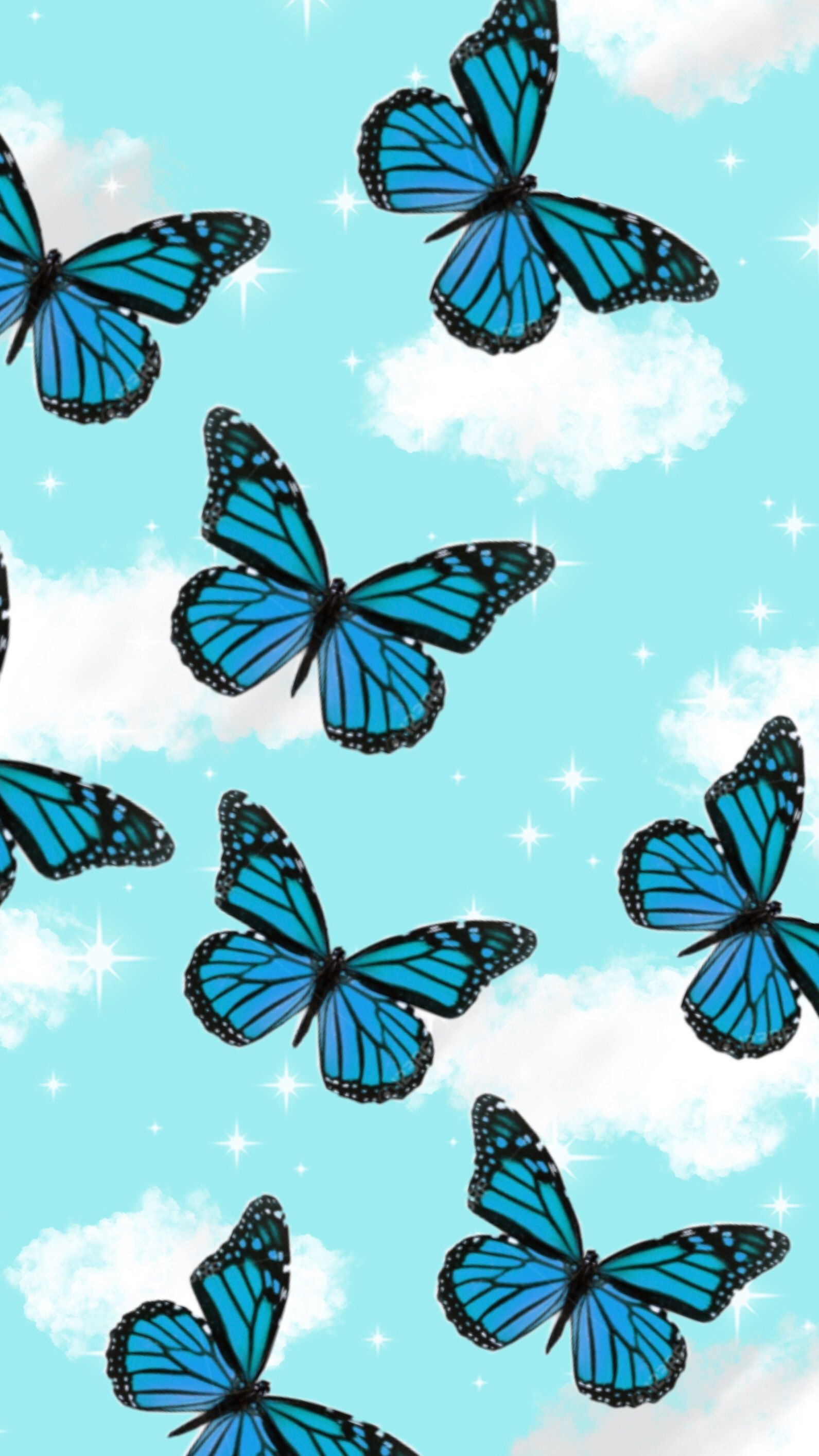 Free download Blue Butterfly Wallpapers Aesthetic.